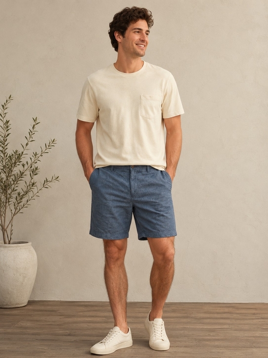Sonoma Other - Sonoma Chambray Blue Flat-Front Men's Shorts